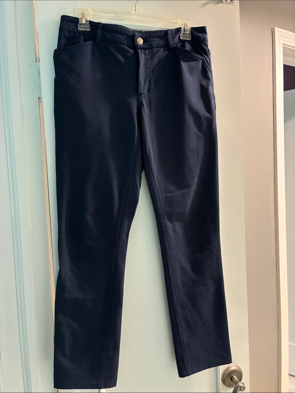 Straight leg stretchy navy pants - The Willary C fit core pants